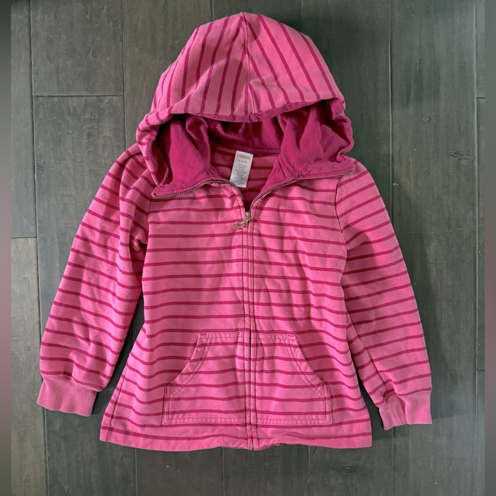 Gymboree zip up hoodie 5-6 VGUC